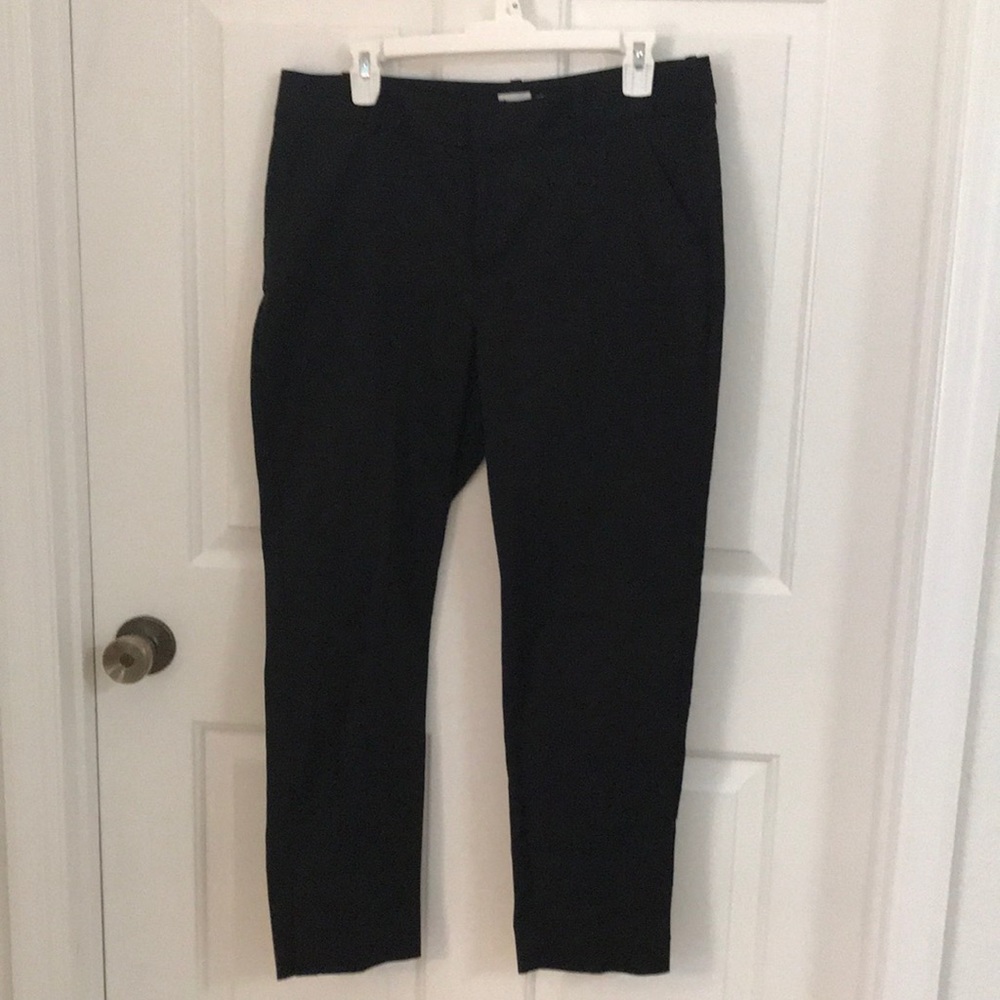 Black straight leg dress pants